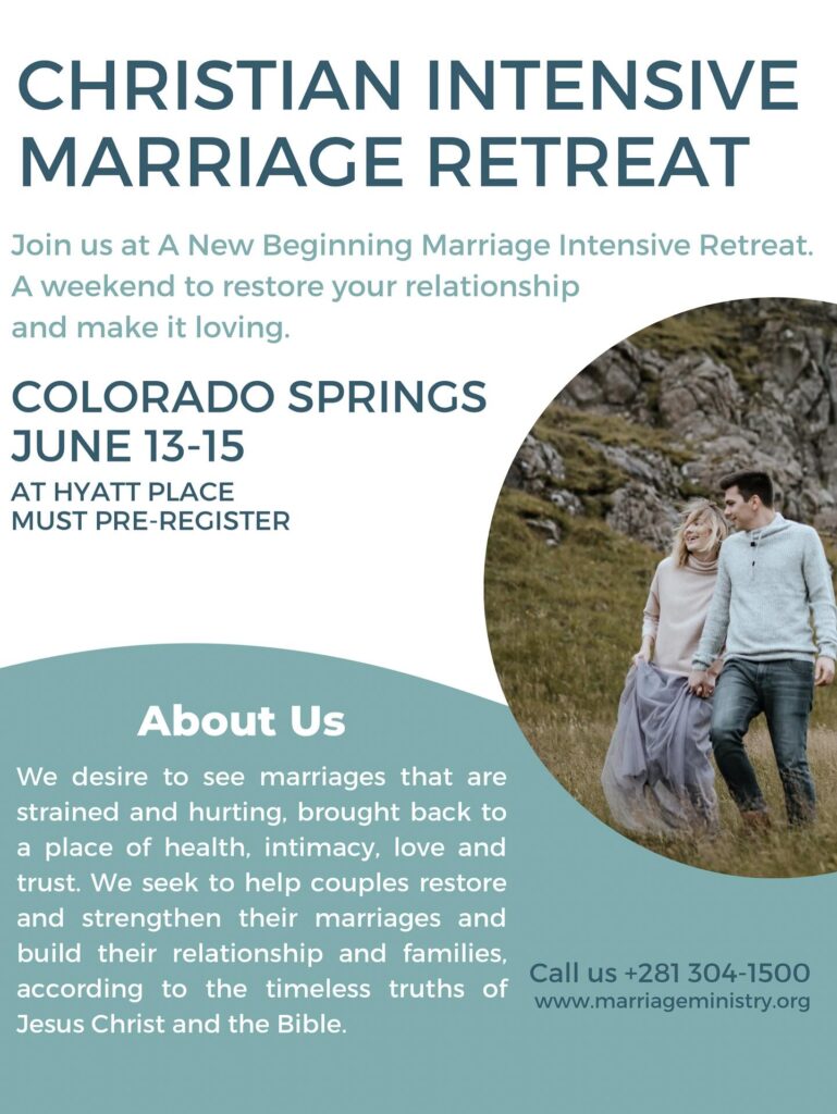 Cornerstone Marriage Ministries Colorado Springs Retreat Ad Photo